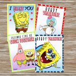Instant Download Printable Spongebob Valentine Cards Set | Etsy | Spongebob Valentine Cards Printable