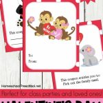 Jungle Love Animal Themed Printable Valentine Cards For Kids | Free Printable Valentines Day Cards Kids