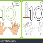 Learning The Numbers 0 10, Flash Cards, Educational Preschool Stock | Printable Abacus Flash Cards