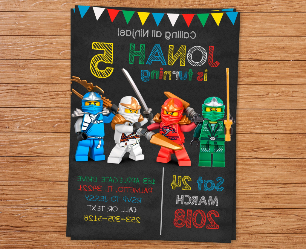 Lego Ninjago Papercraft Template | Bestpaperdom | Ninjago Printable Birthday Card