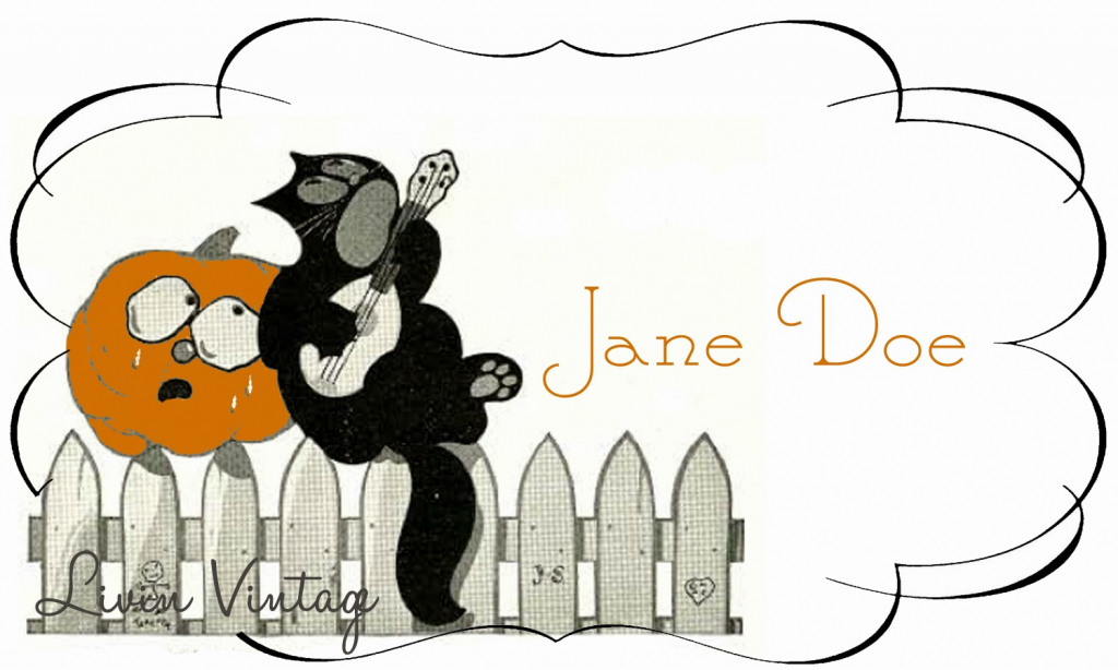 Livin Vintage: Free Vintage Halloween Place Card Printable | Free Printable Halloween Place Cards