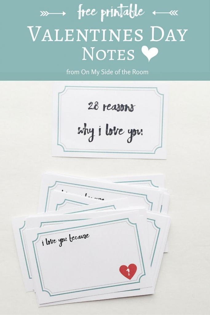 Love Notes - Free Valentines Day Printable | Valentines Day | Just Because I Love You Cards Printable