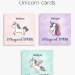 Magical Unicorn Birthday Printable Cards | Tis' Better To Give | 9Th Birthday Cards Printable