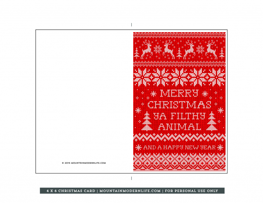 Merry Christmas Cards Printable | Theveliger | To And From Christmas Cards Printable