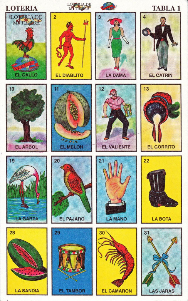 Mexican Loteria Cards The Complete Set Of 10 Tablas | Etsy | Loteria Printable Cards Free