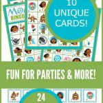 Moana Bingo Game In 2019 | Party Games And Activities Printables | Printable Hawaiian Bingo Cards