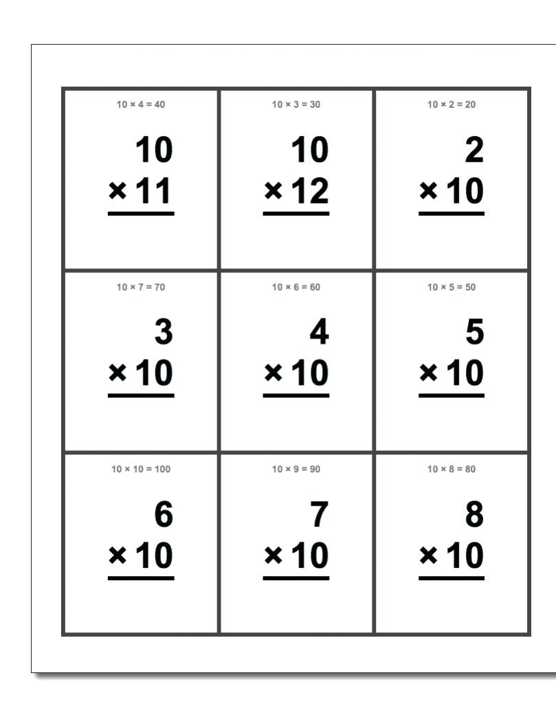 Multiplication Flash Cards Printable Front And Back Math Color Flash | Multiplication Flash Cards Printable Front And Back
