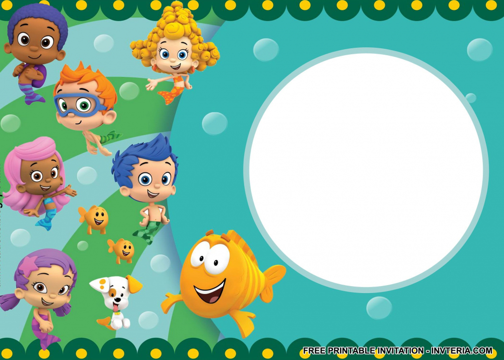 Nice Best Free Printable Bubble Guppies Birthday Invitations Idea | Bubble Guppies Printable Birthday Cards