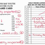 North Bay Youth Soccer Club > Referees > How To Fill Out A Game Card | Printable Football Referee Game Cards