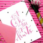 Northern Eyre Co. Printable Birthday Card "eat Cake Till It Hurts | Birthday Cards For Aunt Printable