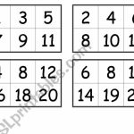 Numbers Bingo Cards (From 1 To 20)   Esl Worksheetcreguen | Printable Bingo Cards 1 20