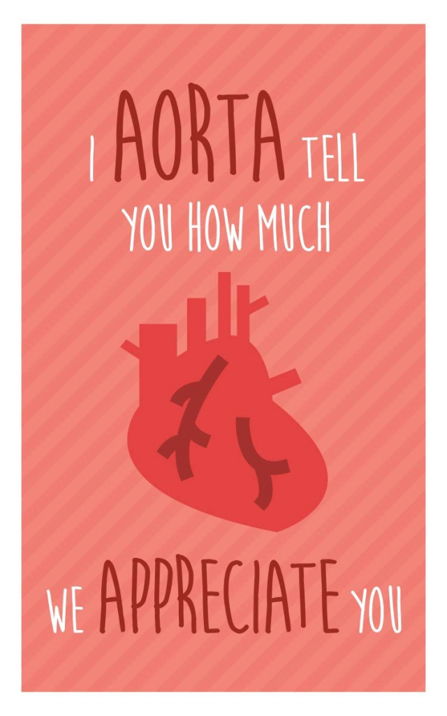 Nurse Week Appreciation Mini-Card - Printable Download - &amp;quot;i Aorta | Nurses Week 2016 Cards Free Printable