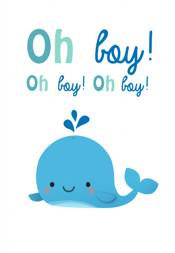 Oh Boy - Baby Shower &amp;amp; New Baby Card | Greetings Island | Free Printable Baby Cards