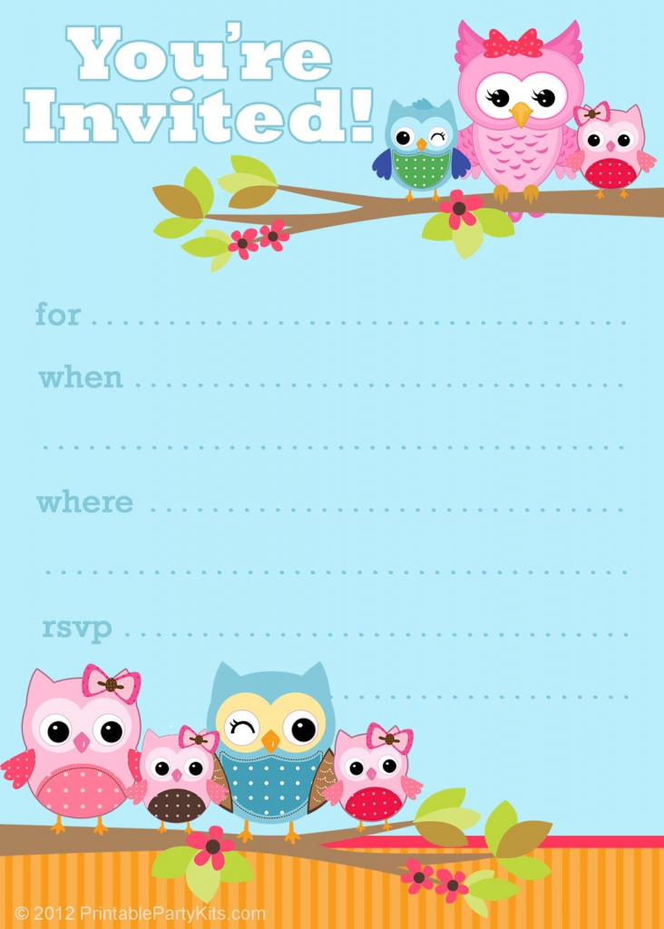 Owl Birthday Cards To Print For Free | Click On The Free Printable | Customized Birthday Cards Free Printable