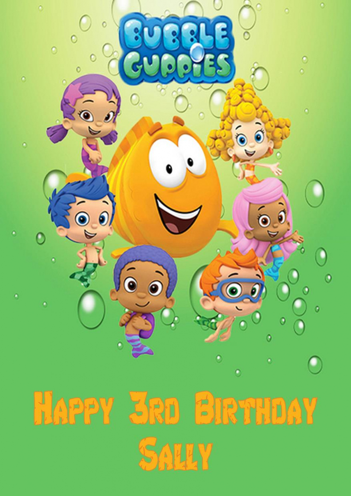 Personalised Bubble Guppies Birthday Card | Bubble Guppies Printable Birthday Cards