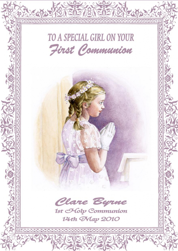 First Holy Communion Cards Printable Free Best FREE Printable