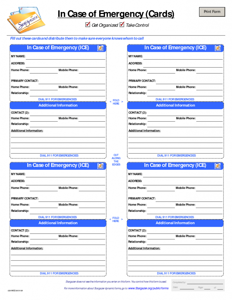 Pinlola Gambino On College Tips | Id Card Template, In Case Of | Printable Emergency Card Template