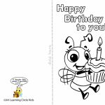 Pinreader Bee On Birthday Celebration   Bee Style | Free | Free Printable Birthday Cards For Kids
