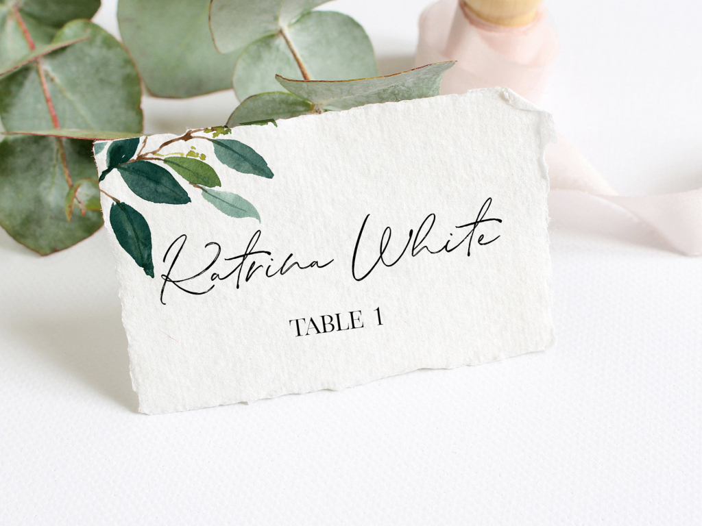 Place Card Template For Wedding Printable Wedding Place | Etsy | Printable Wedding Place Cards