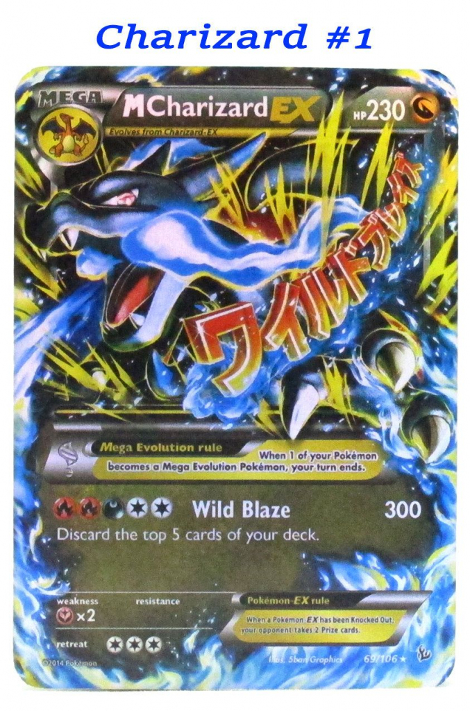 Pokemon Card Ex Mega Hand Made Plastic Laminated Cards Charizard | Printable Pokemon Cards Mega Ex