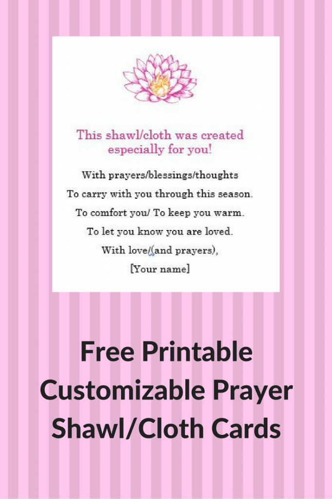 Prayer Shawl Cards: Free, Printable &amp;amp; Customizable | Crochet | Printable Prayer Shawl Cards