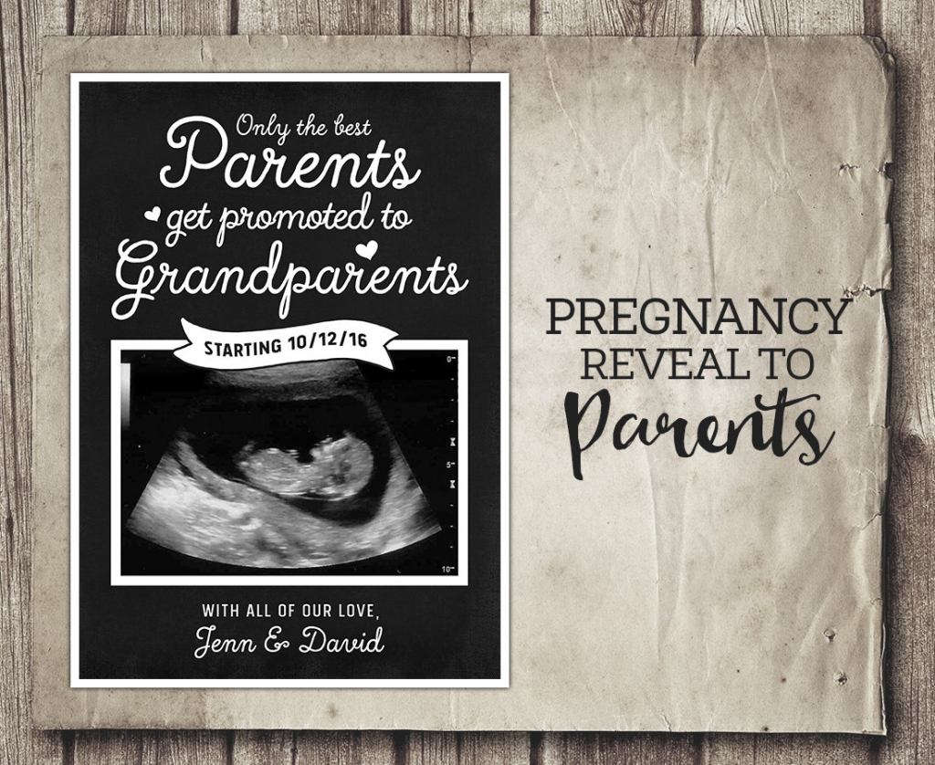 Pregnancy Reveal To Parents Printable Pregnancy Announcement | Etsy | Free Printable Pregnancy Announcement Cards