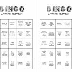 Printable Action Movie Night Bingo Card Game 8 Viewing Party | Etsy | Printable Bingo Cards 2 Per Page