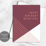 Printable Birthday Card Digital Download Girlfriend Gift For Her | Printable Birthday Cards For Wife