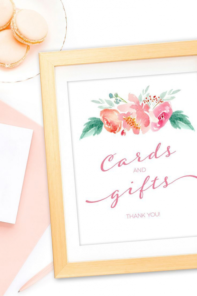 Free Bridal Shower Recipe Cards Printable Watercolor