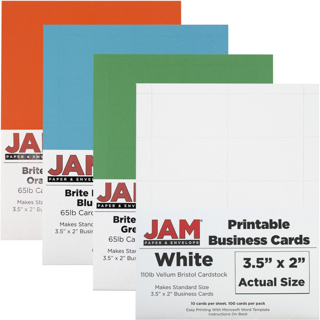 Printable Business Cards: 3 1/2 X 2 | Jam Paper | Printable Business Card Template