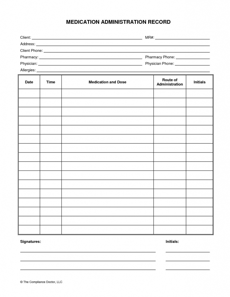 Printable Chart Printable-Medication-Chart-Daily-4 Printable | Printable Diabetic Id Card