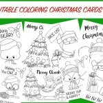 Printable Coloring Christmas Cards  Wunder Mom | Free Printable Christmas Cards To Color