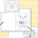 Printable Colouring Thank You Cards For Kids   Messy Little Monster | Printable Thank You Cards For Kids