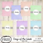 Printable    Days Of The Week Journal Cards | Smash* And Pl | Free Printable Days Of The Week Cards