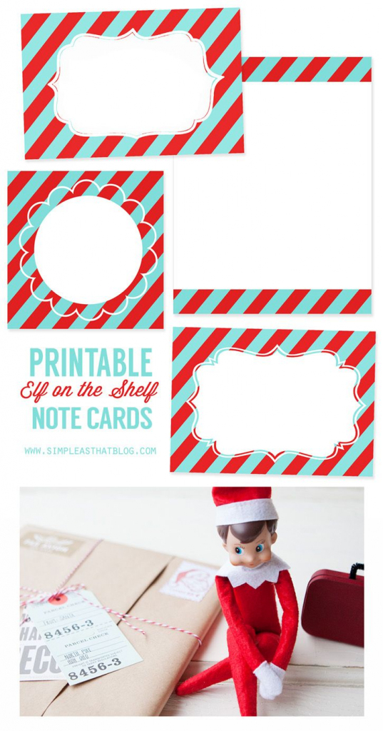 Printable Elf On The Shelf Note Cards | Simple As That Blog | Elf On | Elf On A Shelf Printable Cards