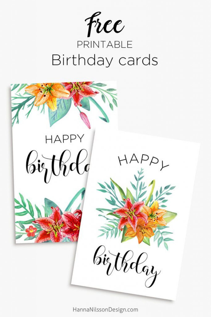 Printable Floral Birthday – Cards, Tags &amp;amp; Gift Box | Birthday Cards | Free Printable Birthday Cards For Mom From Son
