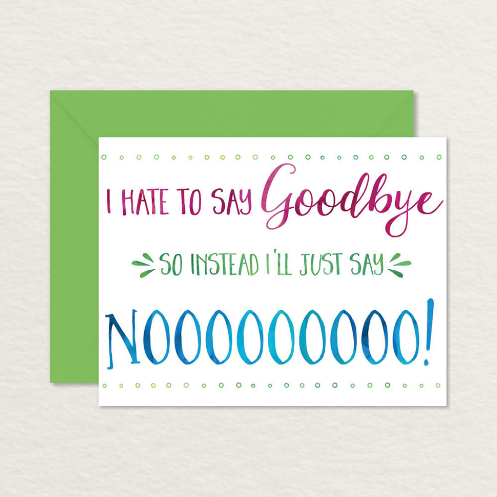 Printable Goodbye Card / Funny Goodbye Card / Printable | Etsy | Going Away Card Printable