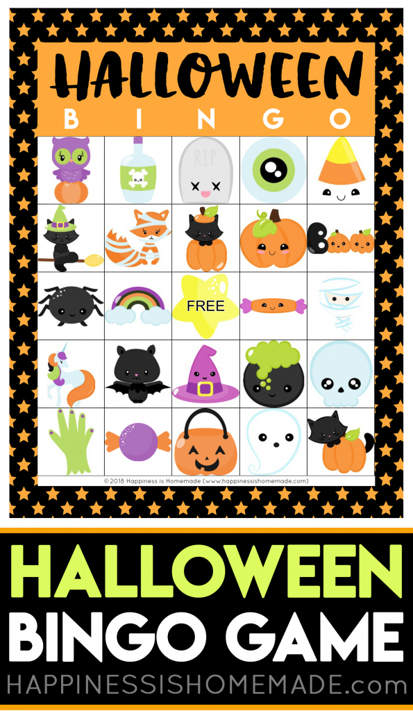Printable Halloween Bingo Cards - Happiness Is Homemade | Halloween Picture Bingo Cards Printable