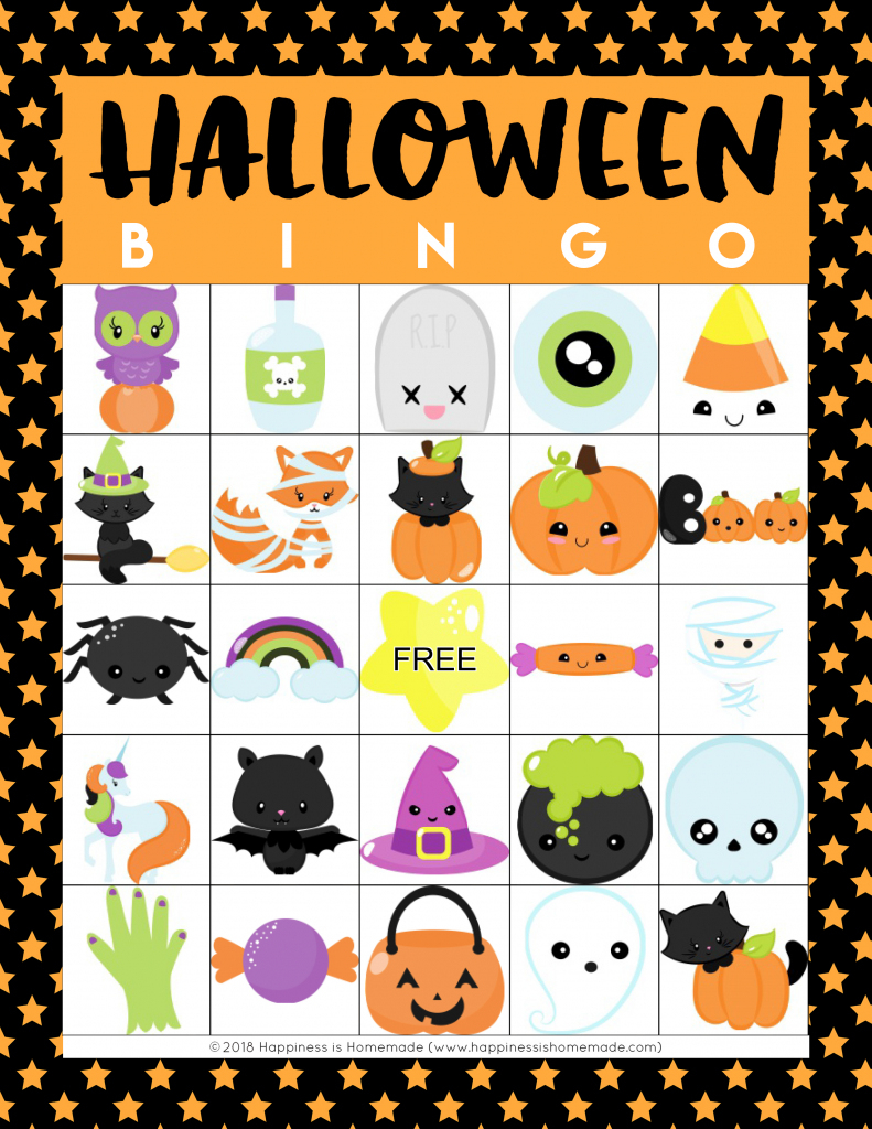 Printable Halloween Bingo Cards - Happiness Is Homemade | Printable Halloween Bingo Cards For Classroom