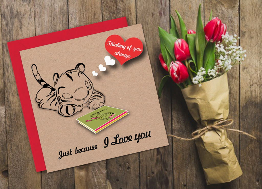 Printable I Love You Card Valentine Card Thinking Of You | Etsy | Just Because I Love You Cards Printable