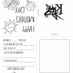 Printable Mother's Day Card | Spring Activities | Homeschool, Gifts | Printable Mothers Day Cards For Kids To Color