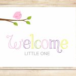 Printable New Baby Girl Welcome Card Instant Download Card | Etsy | Baby Girl Card Printable