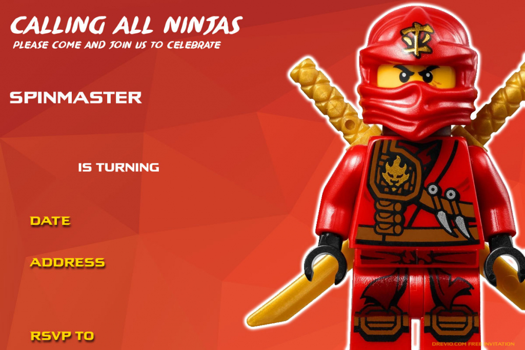 Printable Ninjago Birthday Cards | Zwonzorg | Ninjago Printable Birthday Card