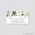 Printable Or Printed Wedding Registry Cards Navy And Cream | Etsy | Free Printable Registry Cards