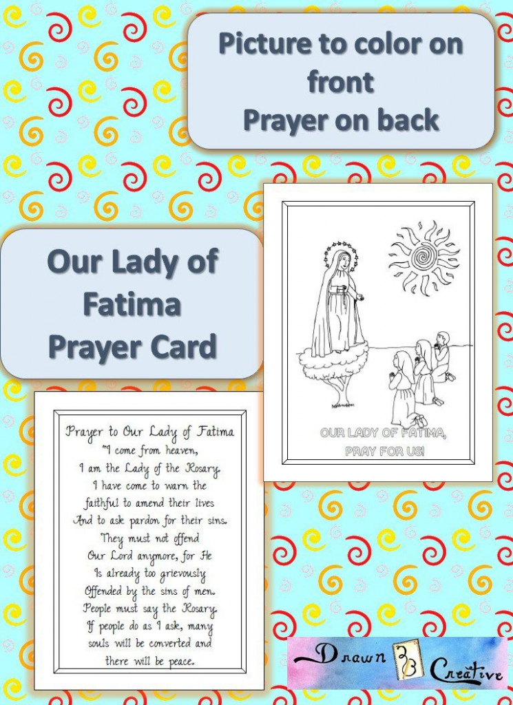 Printable Our Lady Of Fatima Prayer Cards | Catholic Printables | Free Printable Prayer Cards