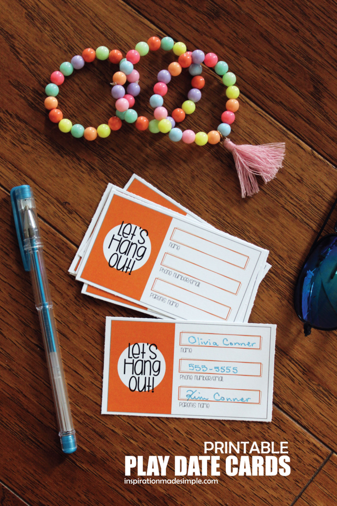 Printable Play Date Cards For Kids - Inspiration Made Simple | Free Printable Play Date Cards