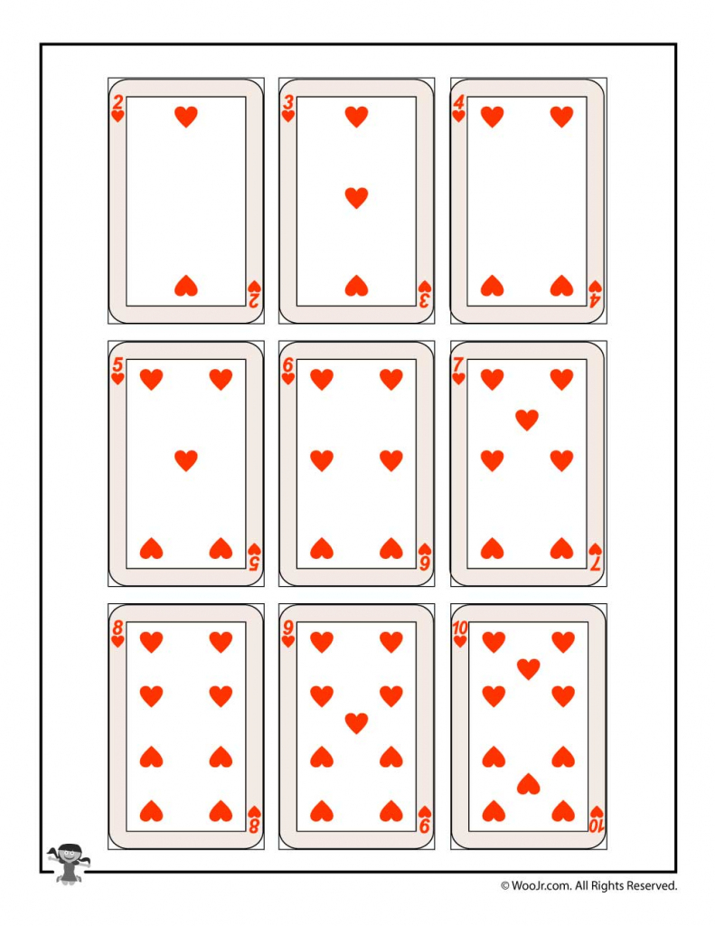 Printable Playing Cards - Hearts | Woo! Jr. Kids Activities | Printable Deck Of Cards