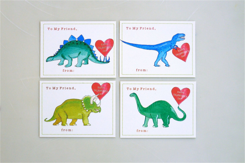 Printable School Dinosaur Valentine Cards For Kids Instant | Etsy | Printable Dinosaur Valentines Day Cards
