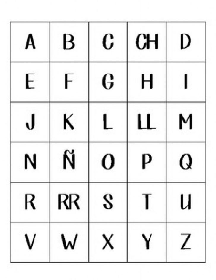 Printable Spanish Alphabet Bingo Cards - Photos Alphabet Collections ...