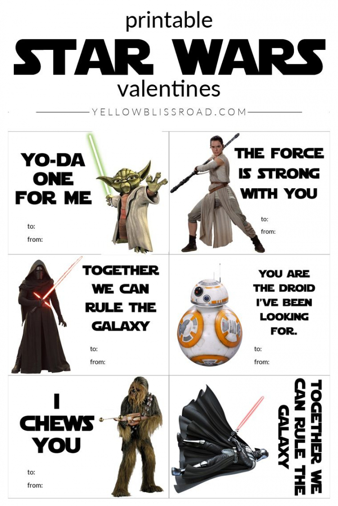 Printable Star Wars Valentine&amp;#039;s Day Cards | Star Wars | Valentines | Star Wars Printable Cards Free
